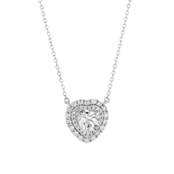 Diamond & Moissanite Heart Cut Jewellery Set Lab Grown Diamonds