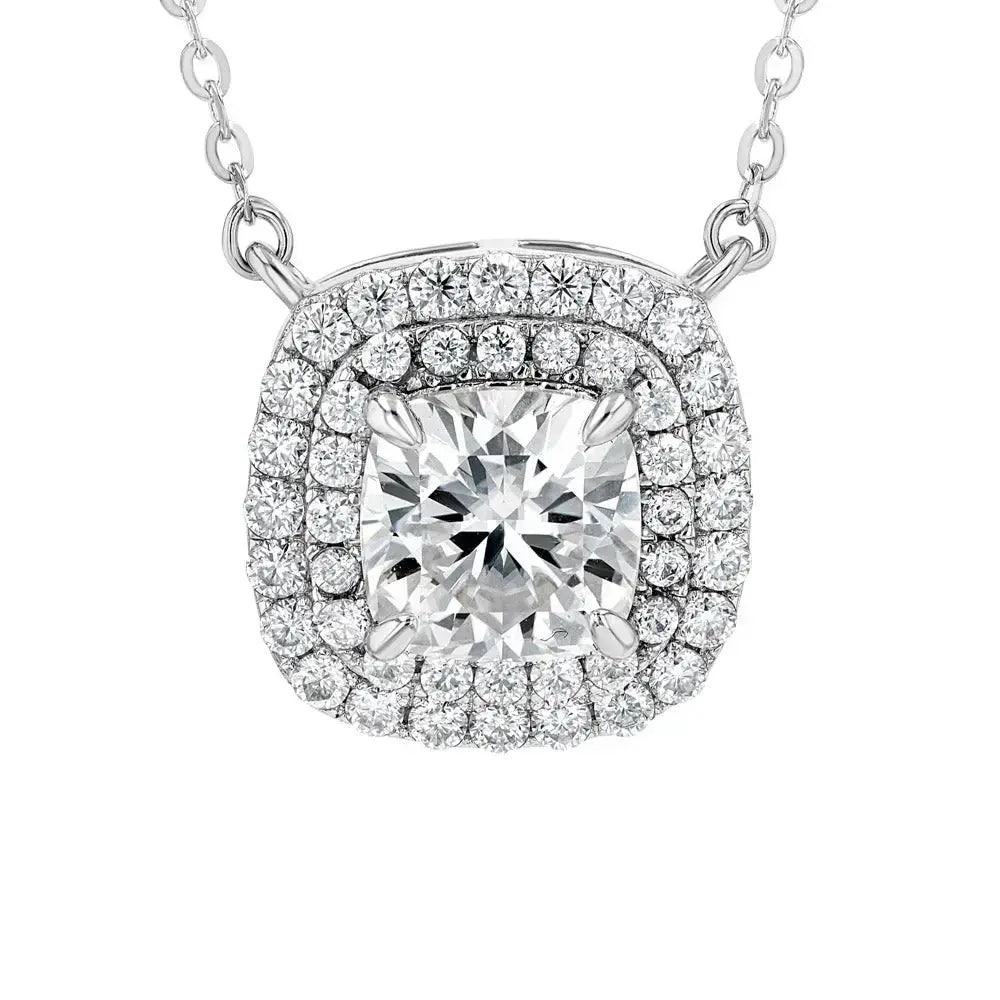 Diamond & Moissanite Cushion Cut Jewellery Set Lab Grown Diamonds