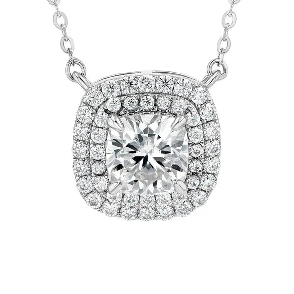 Diamond & Moissanite Cushion Cut Jewellery Set Lab Grown Diamonds