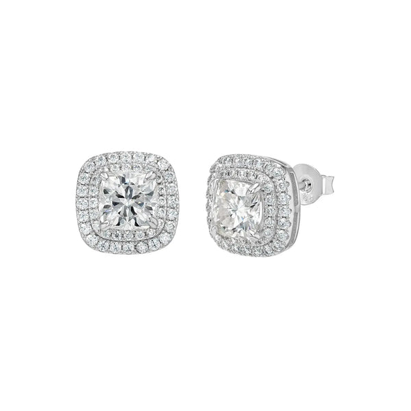 Diamond & Moissanite Cushion Cut Jewellery Set Lab Grown Diamonds