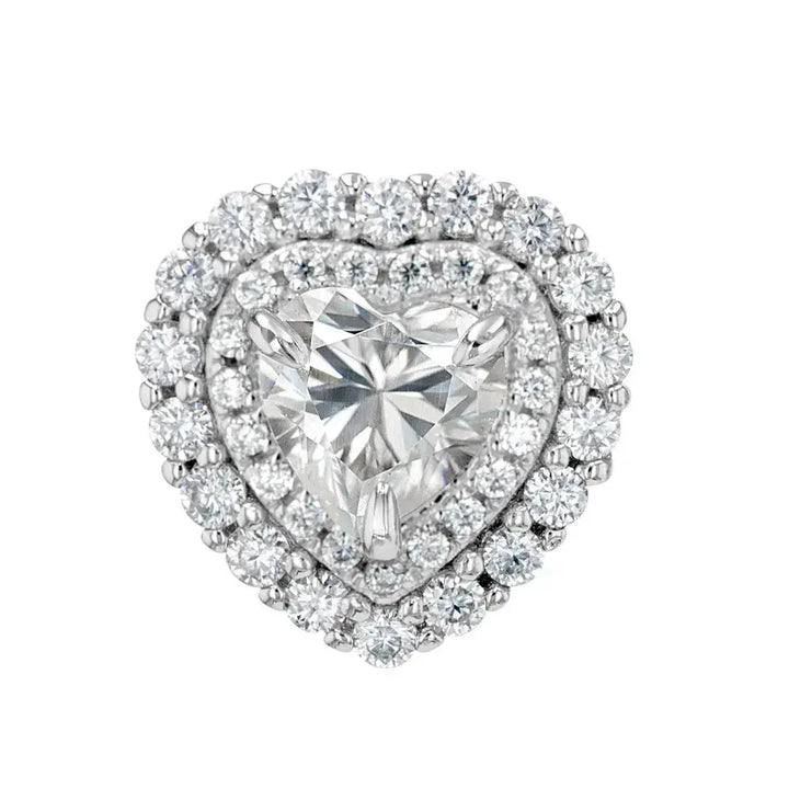 Diamond & Moissanite Heart Cut Jewellery Set Lab Grown Diamonds