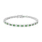 Emerald & Moissanite Tennis Bracelet
