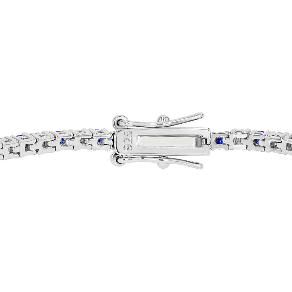 Yellow Sapphire & Moissanite Tennis Bracelet Lab Grown Diamonds