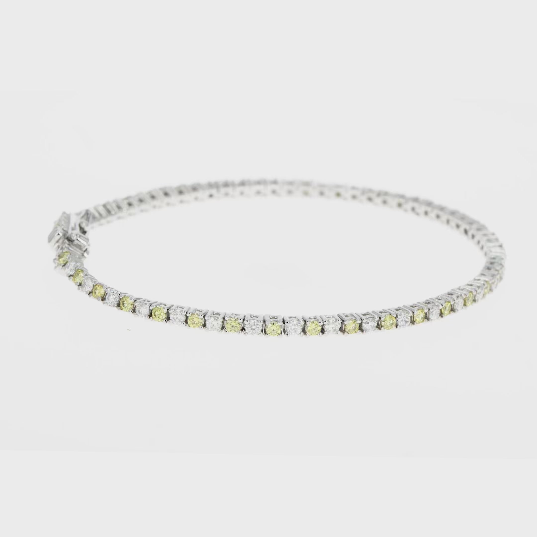 Yellow Sapphire & Moissanite Tennis Bracelet